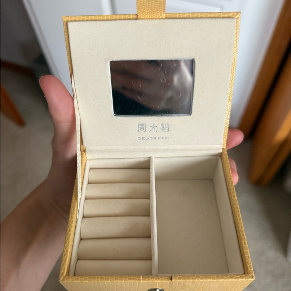 Yellow Jewelry Box with Mirror